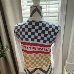 Vans Blue and Yellow Checkered Crop Top